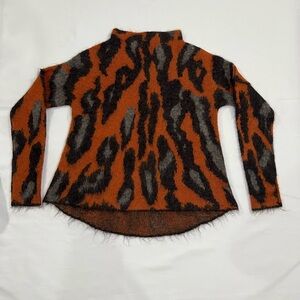 By Malene Birger Magolian Orange and Black Animal Print women’s Sweater size XS
